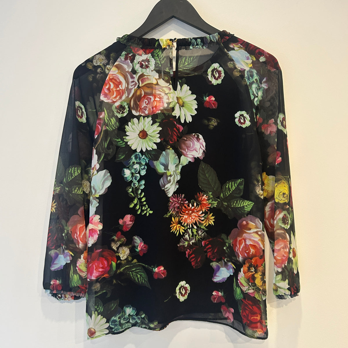 Ted Baker floral sheer blouse Blk/Multi 2