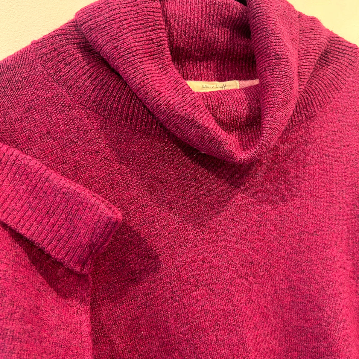 White Stuff slouch roll neck jumper deep Pink Size 14