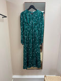 Wyse London Print Midi Dress Green/Blue Size 2