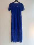 Diane Von Furstenberg tailored overlay dress Klein Blue 2