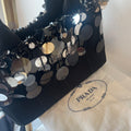 Prada Canapa sequin satchel Black/silver O/S