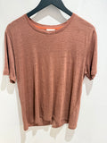 Wrap Linen T-shirt Walnut Size 18