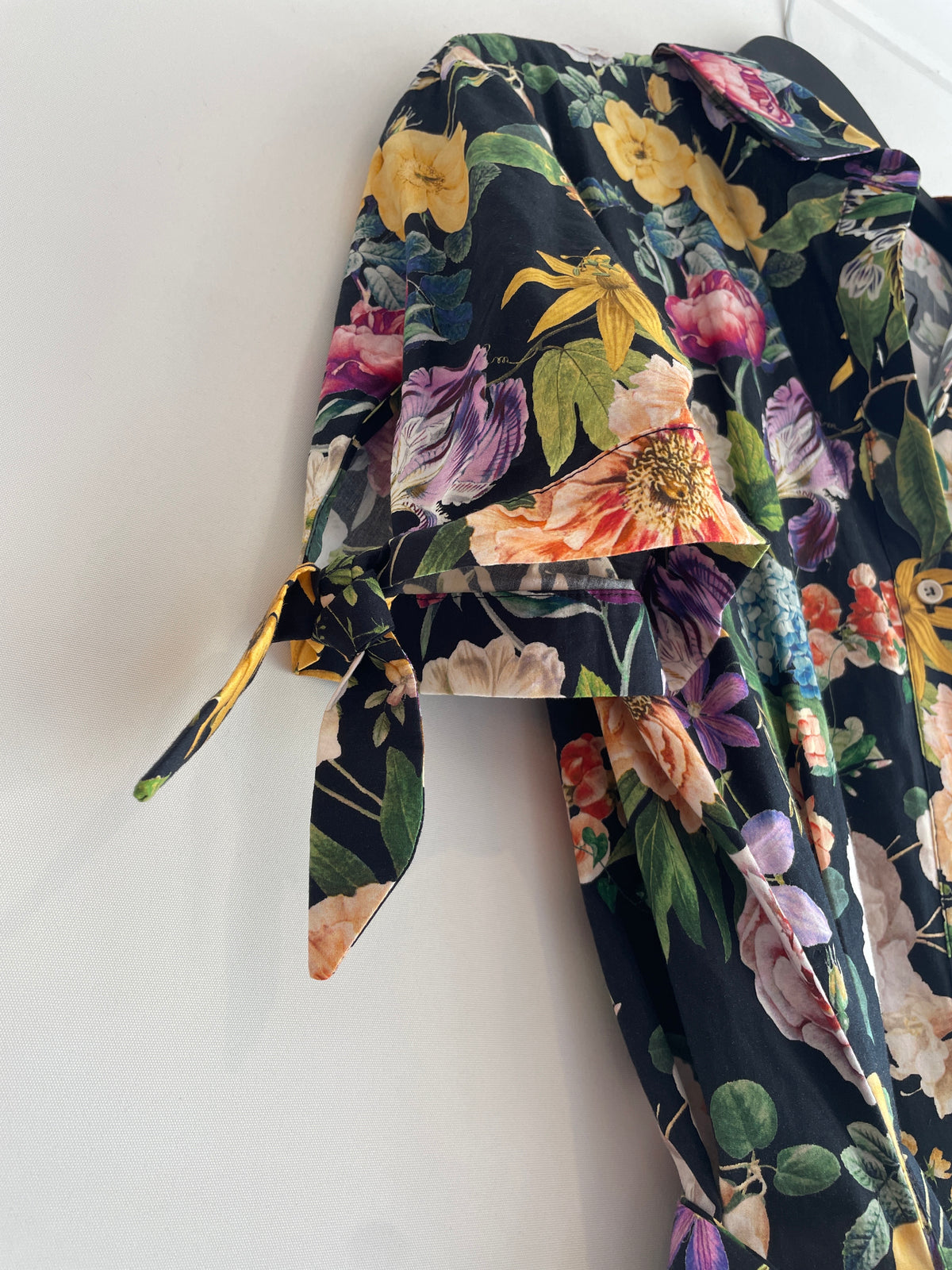 Zara floral print shirtdress Black/Multi Size XL