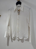 Zara Silky feel shirt Winter White Size Medium