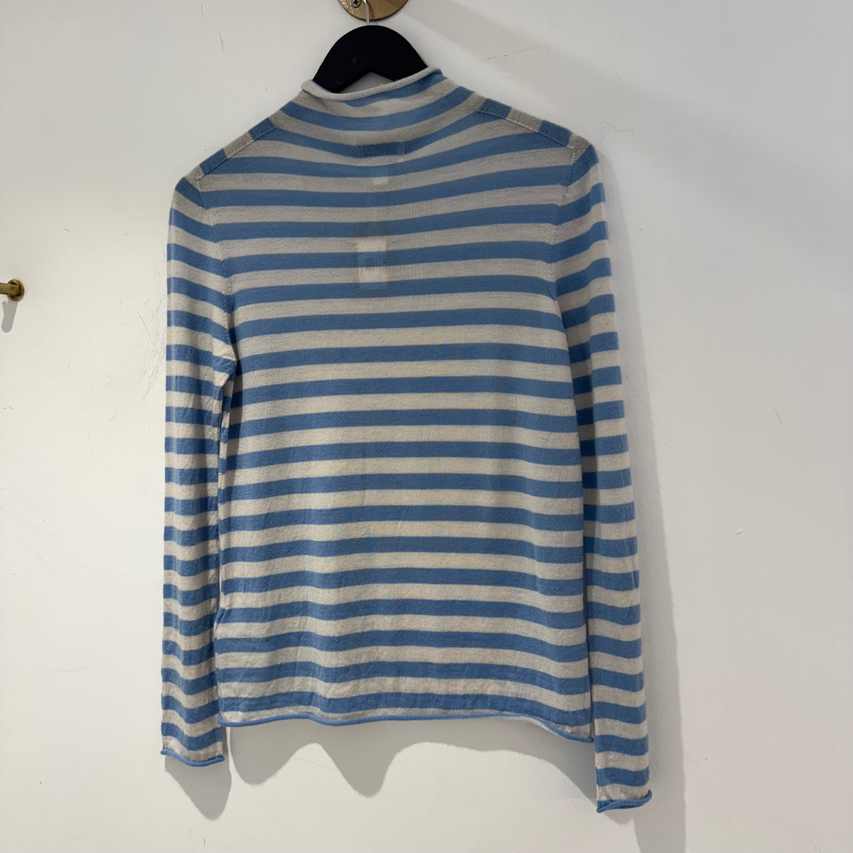 Jaeger cashmere stripe jumper Ivory/blue Size Medium
