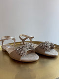 Dune Sandal Gold Embellished Diamante Bow