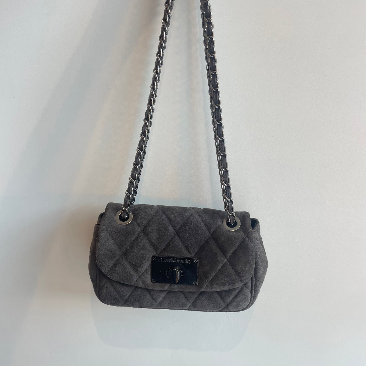 Russell & Bromley quilted chain bag Grey