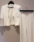 Jiki Monte Carlo wide leg trouser Ivory Size 40