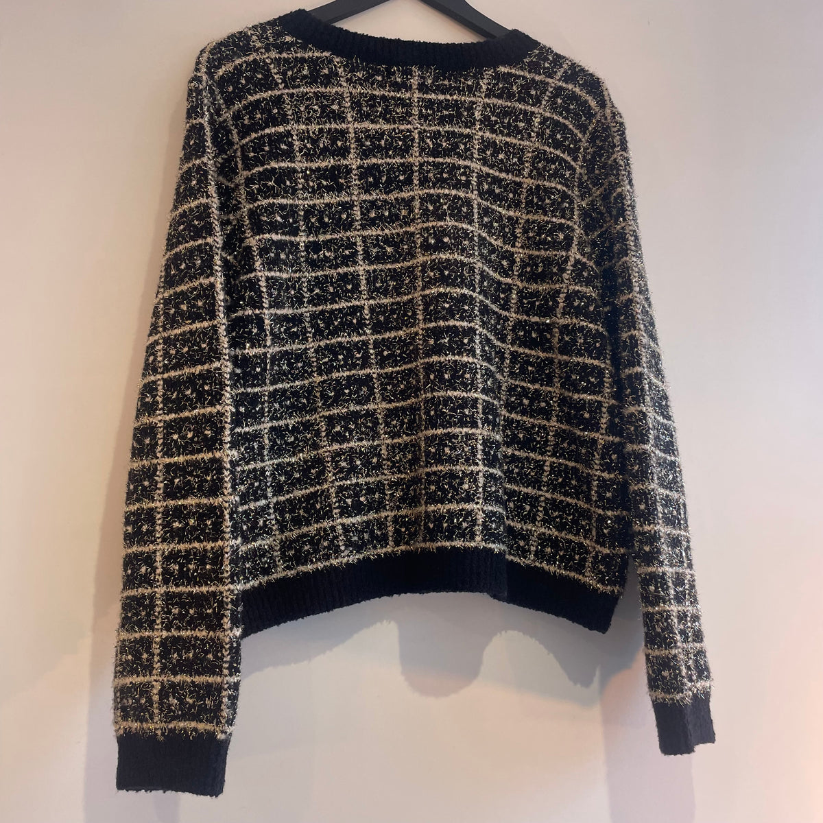 Sosander lurex cardigan Black/gold 16