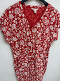 Seasalt Cornwall Print jumpsuit Rust/Ecru Size 12