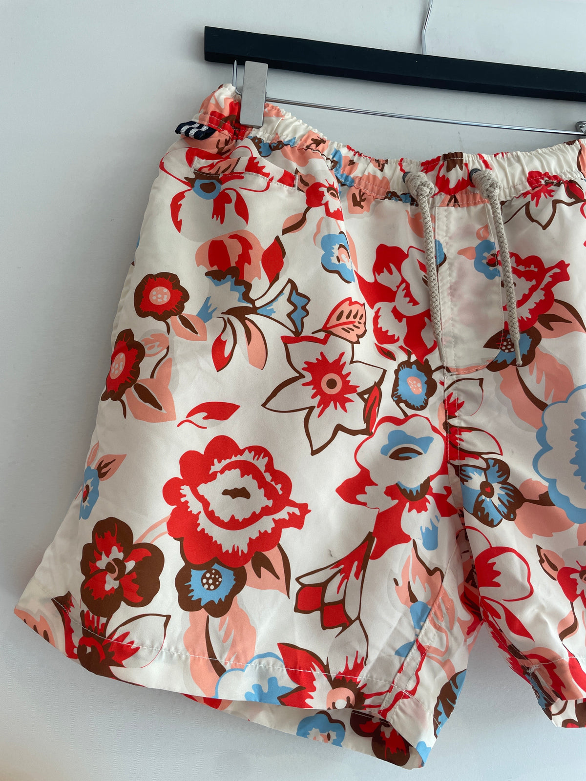 Grigio Swim Shorts Floral Coral Multi/Ivory/Blue Size Large