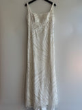 Bespoke sequin wave bridal gown Ivory/Silver Size 12