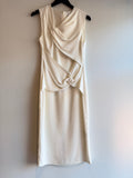 Reiss Occasion Ivory Twist Drape Dress 12