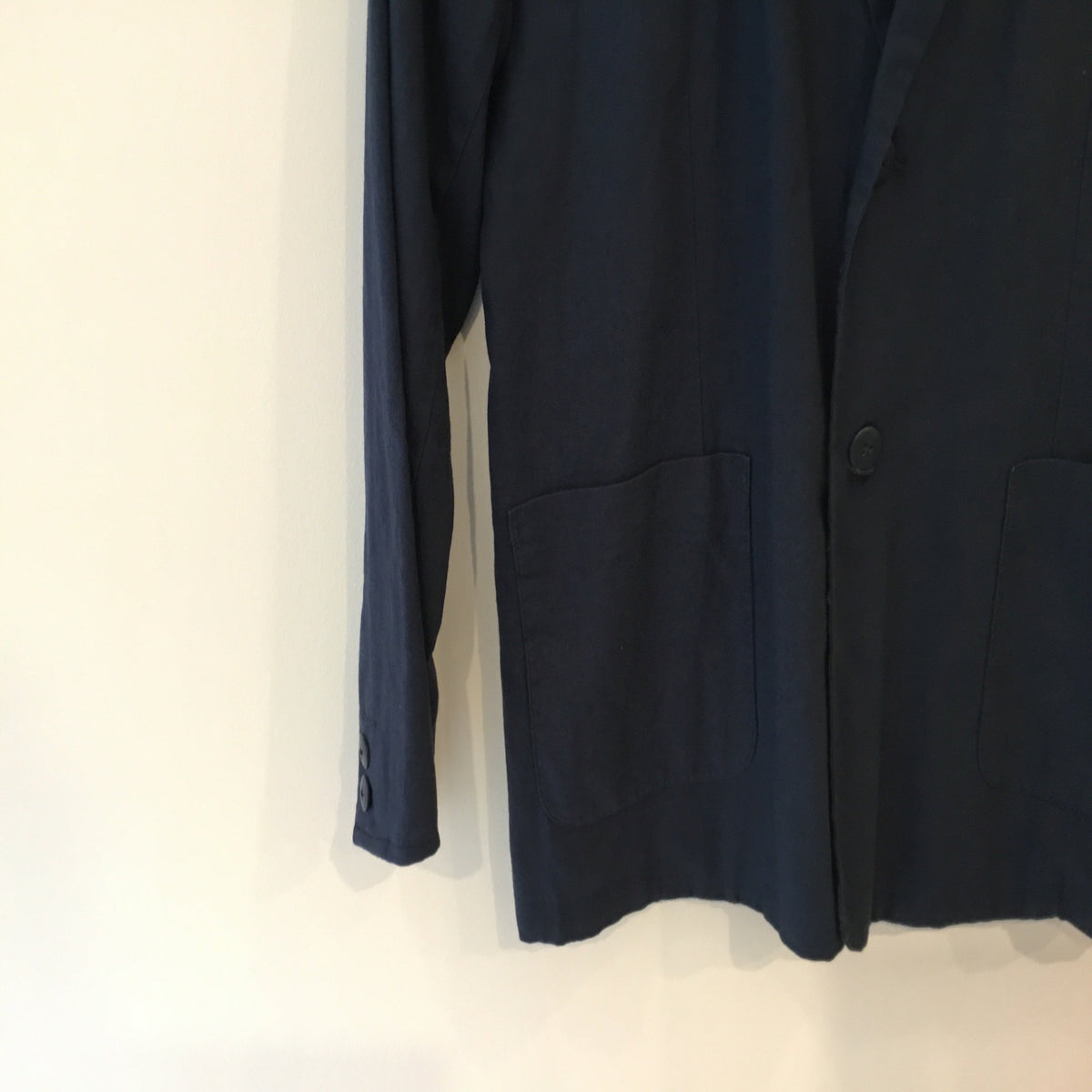 Folk linen blazer Navy Size Large