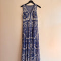 Karen Millen Occasion Maxi Dress Cornflower Blue/ White Embroidery Size 10