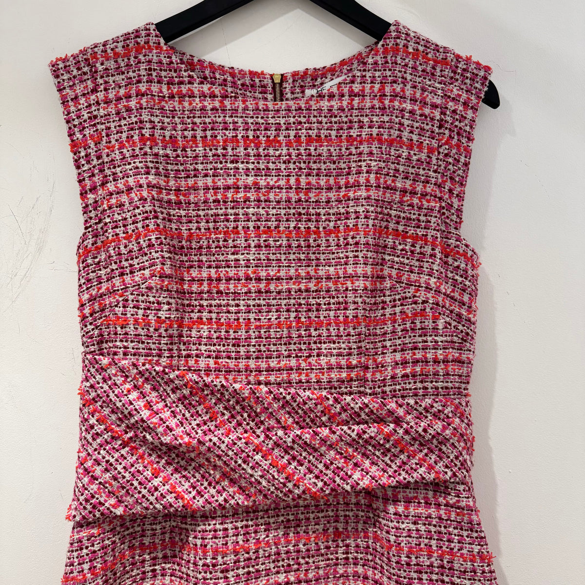 The Fold boucle pinafore dress Pinks Size 12