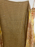 Jiki Monte Carlo Vintage Devore print Cami/Trouser co-ord Lemon/Gold/Burnt Orange