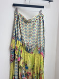 Bhanuni by Jyoti Skirt Yellow/Blues/Multi Wrap Effect Size 14