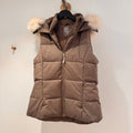 Sweaty Betty Sleeveless Hooded Jacket Khaki/Mole Size Medium