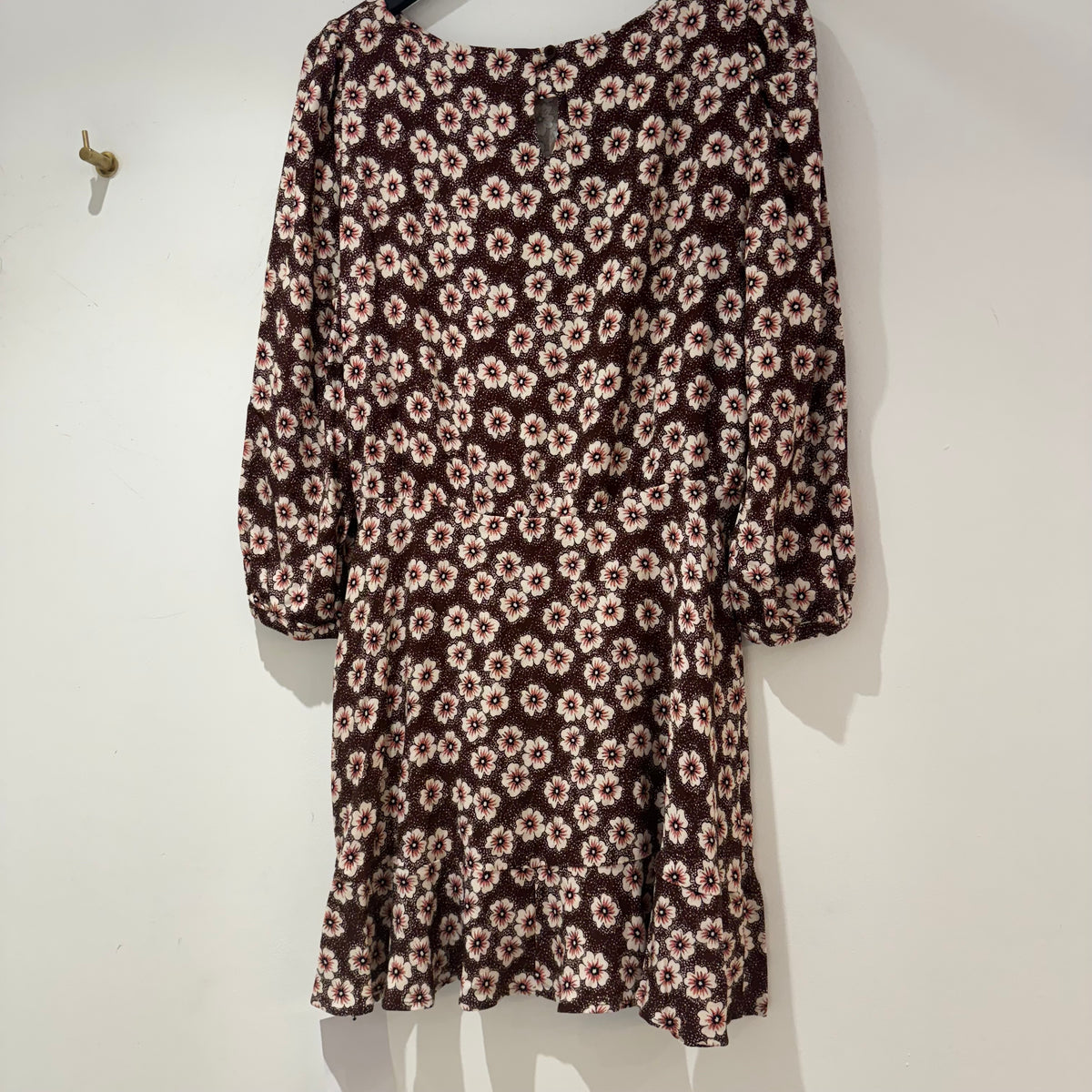 Baukjen pansy print dress Brown/pink Size 14