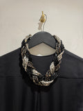 Unbranded plait choker Necklace Black/gun metal