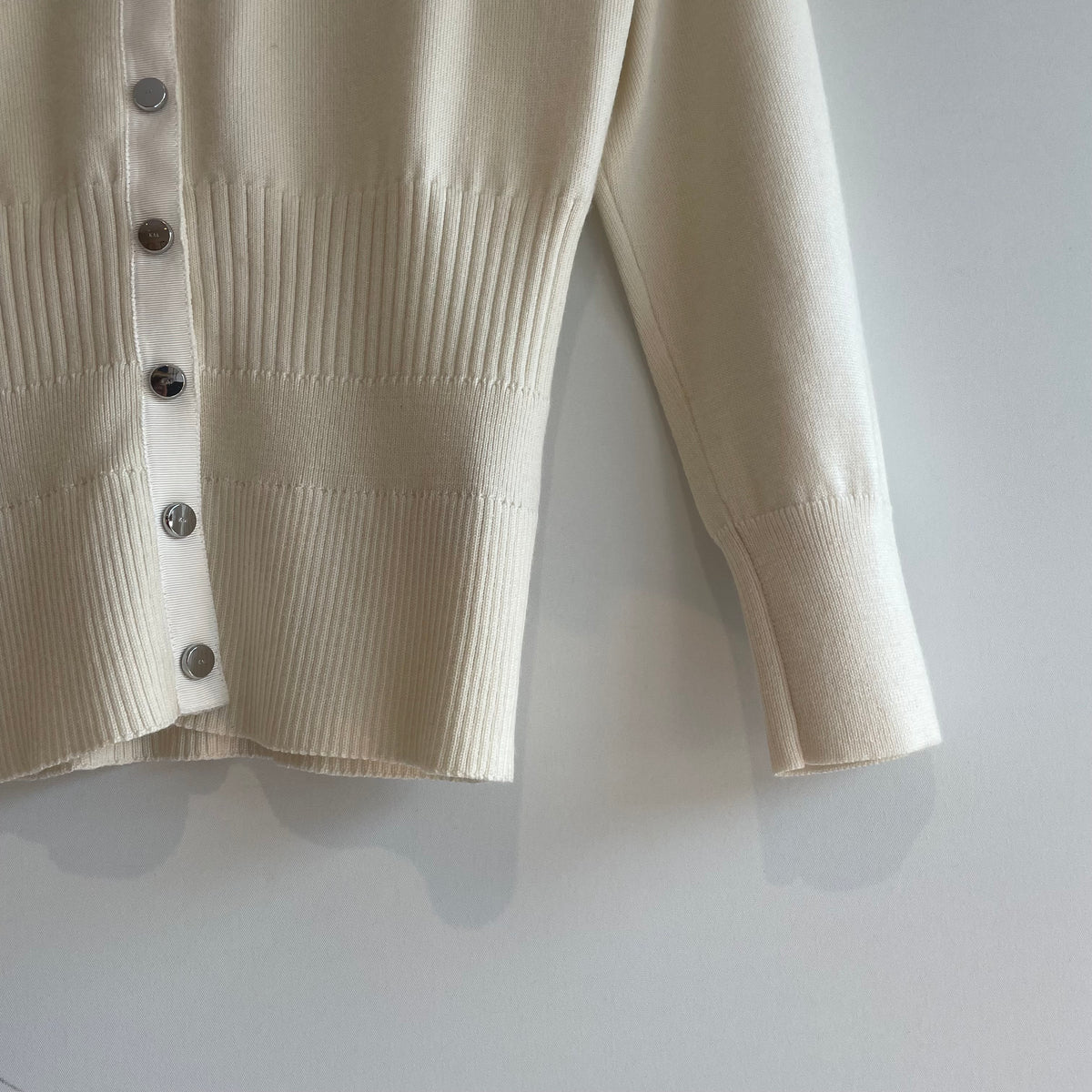 Karen Millen fitted cardigan Ivory Size Small