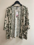 Kim & Co Bamboo print kimono Beige/green Size XL