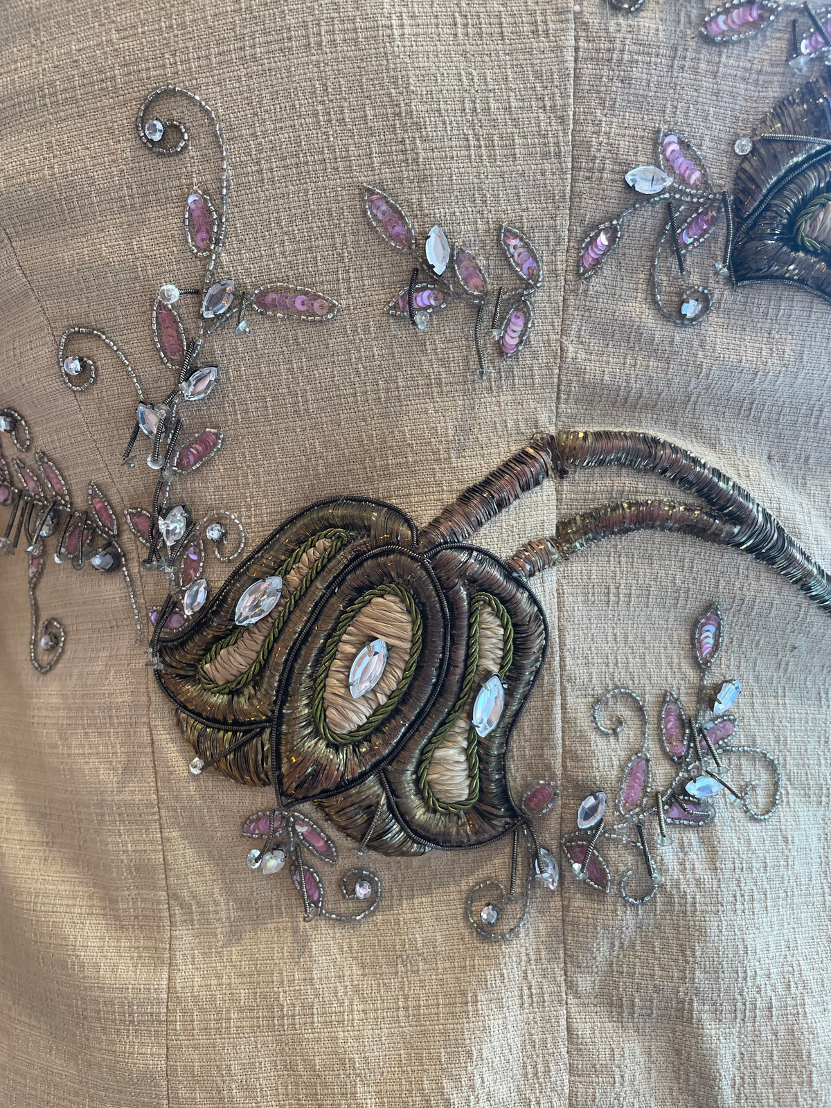 Love Sex Money Collection Embellished Jacket Pale Gold/Antique Gold Size IT46