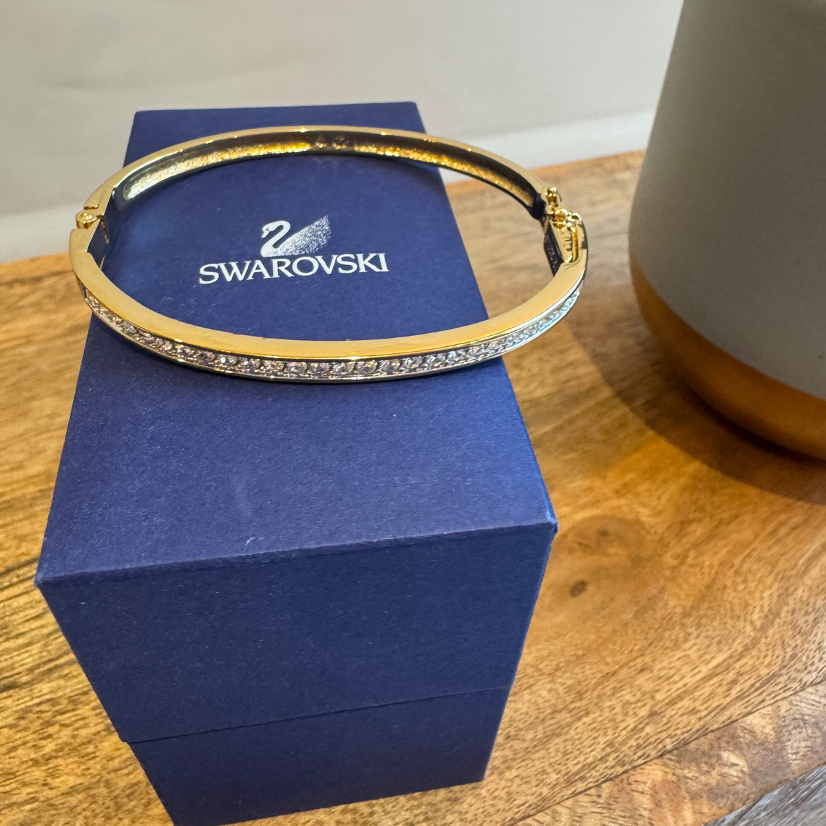 Swarovski gold plated bangle O/S