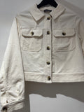Mint Velvet jumbo cord jacket Winter White/Rust Size 12