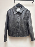 Hush Ana Leather Jacket Washed Black Size 12