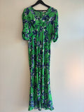 DVF maxi print dress Green/purple Size 14