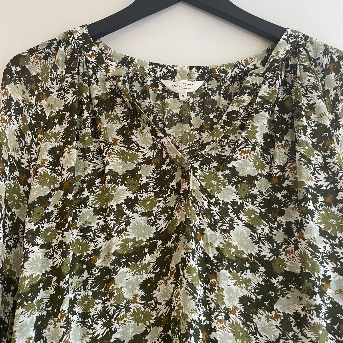 Part Two pattern blouse Greens Size 42