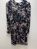 Whistles blur print Dress Black/blush/peach - Size 12