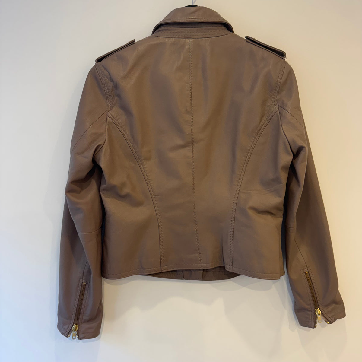 Reiss leather jacket Nude Size Large