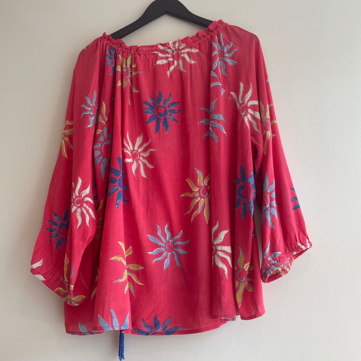 Monsoon Beach top Sun print Hot Pink/Multi Size XL