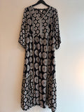 Monsoon block print maxi dress Black/white Size 16