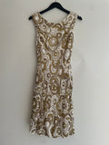 Gio' Guerreri Vintage Heavily sequin & Bead mini dress Ivory/Gold Size Small