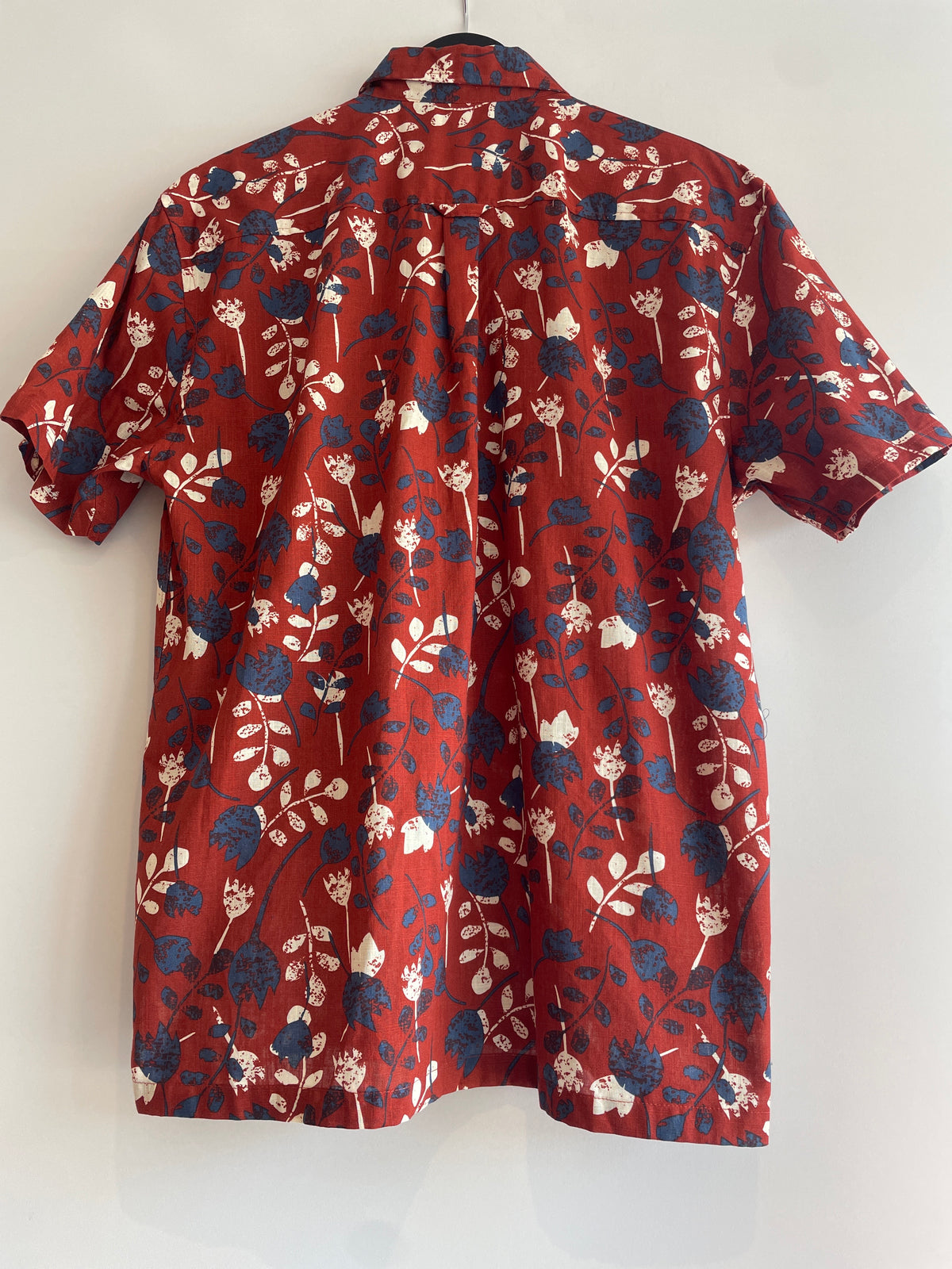 Ben Sherman SS Shirt Rust/Navy/White Size Large