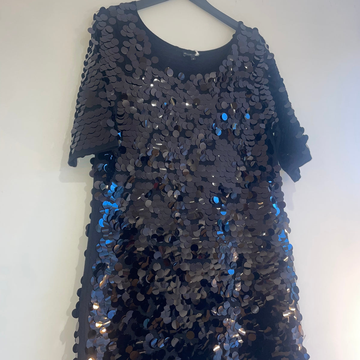 Phase Eight large sequin dress Black 14