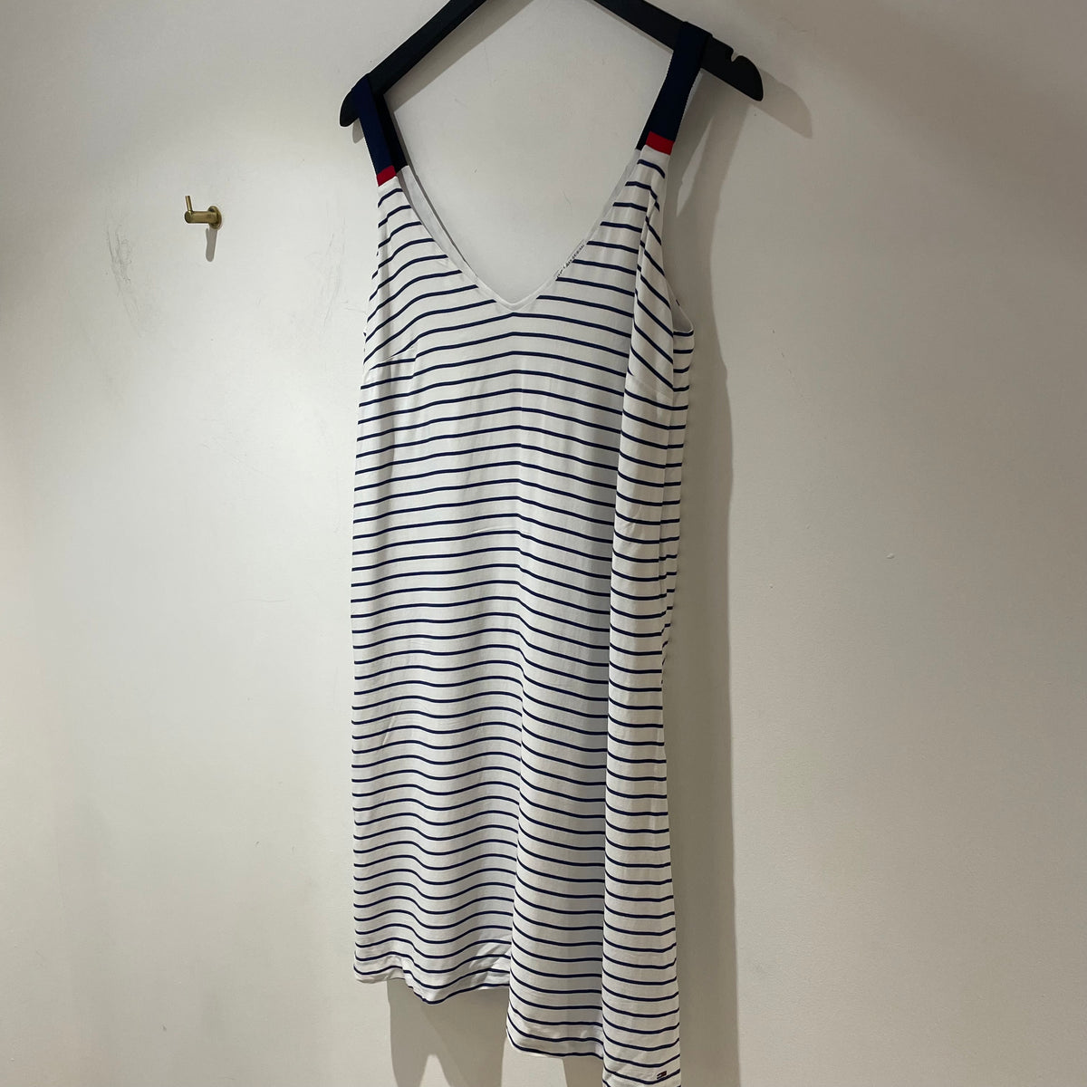 Hilfiger denim stripe sun dress Navy/white M