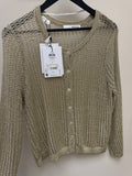 Selected Femme Sadie metallic Cardigan Gold Size XL
