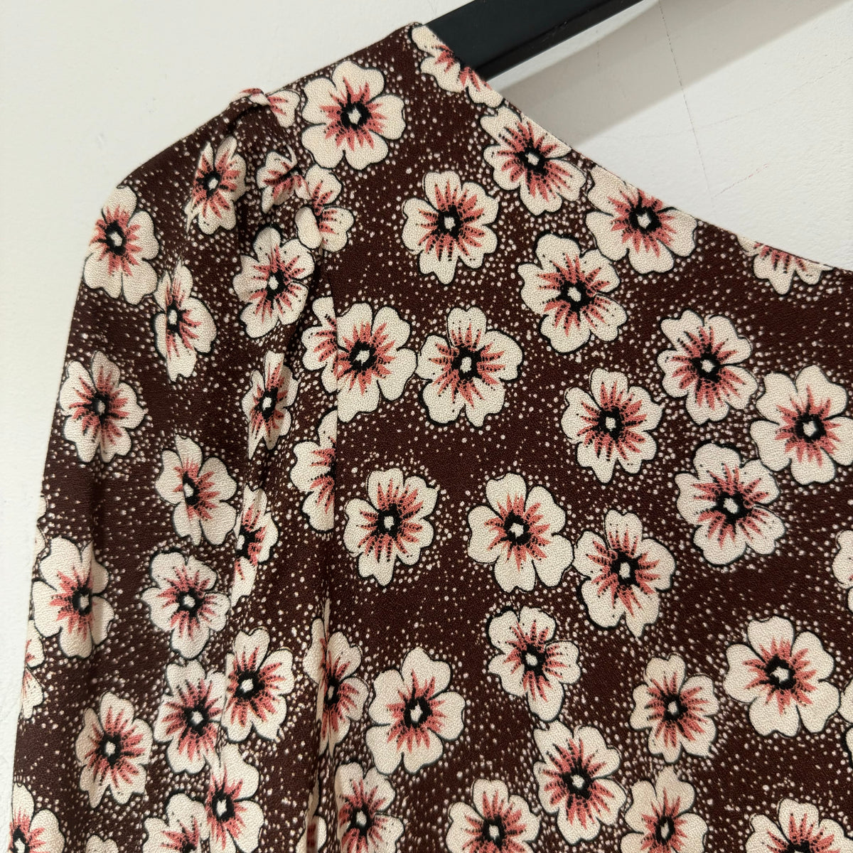 Baukjen pansy print dress Brown/pink Size 14