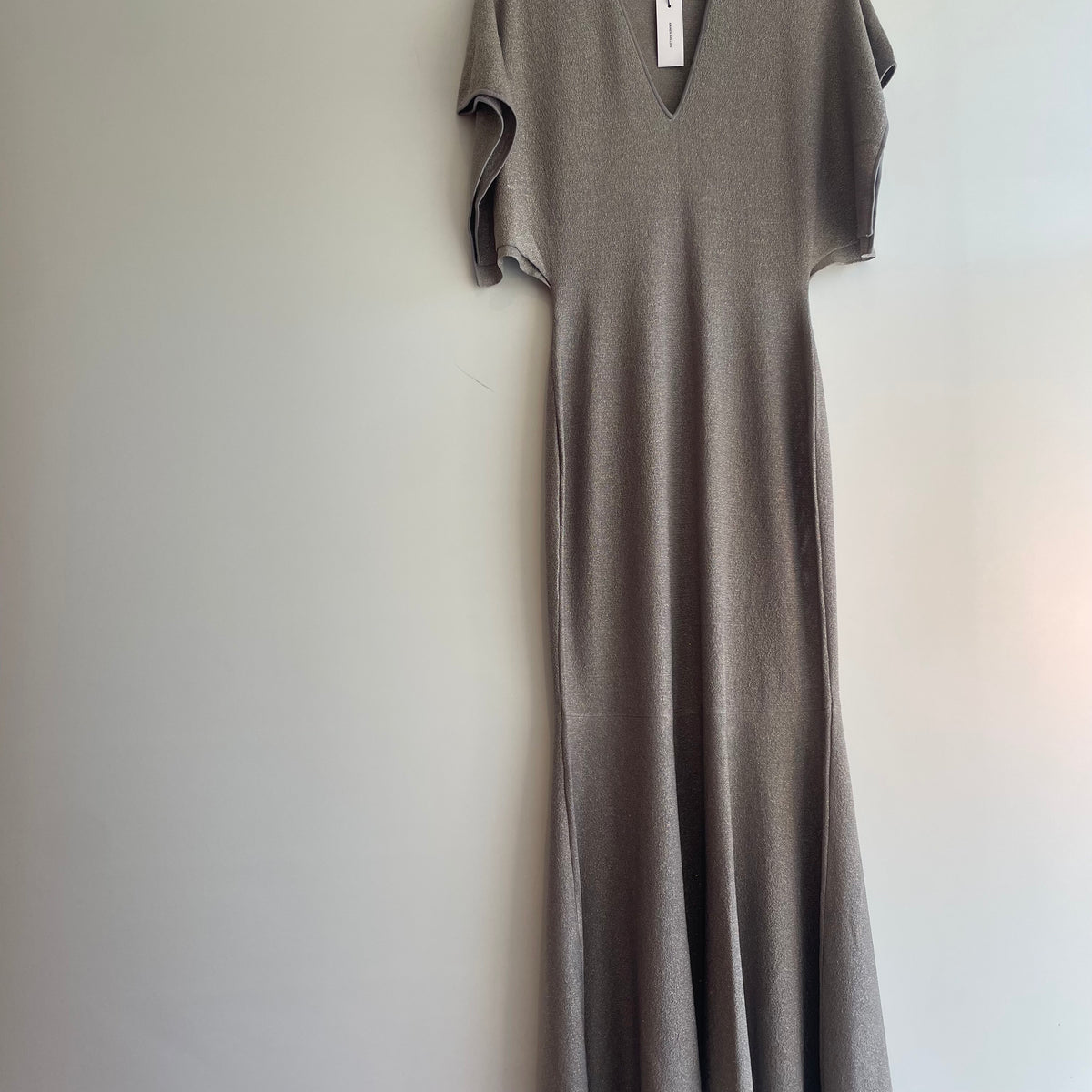 Karen Millen sparkle knit midaxi dress Pewter	Medium