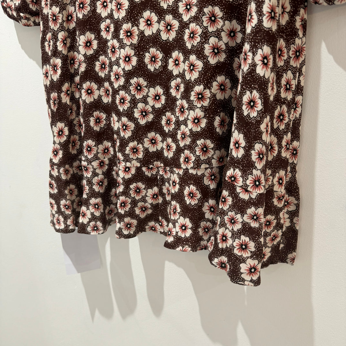 Baukjen pansy print dress Brown/pink Size 14