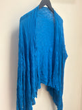 Heart/Haat Issey Miyake Textured Knit Cardigan Electric Blue One Size