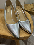Whistles metallic court shoe Silver Size 4