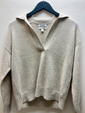 Jaeger Wool/Cashmere Blend Collar Jumper Oatmeal Small