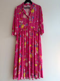 Ghost London floral dress Pink/multi Size Medium
