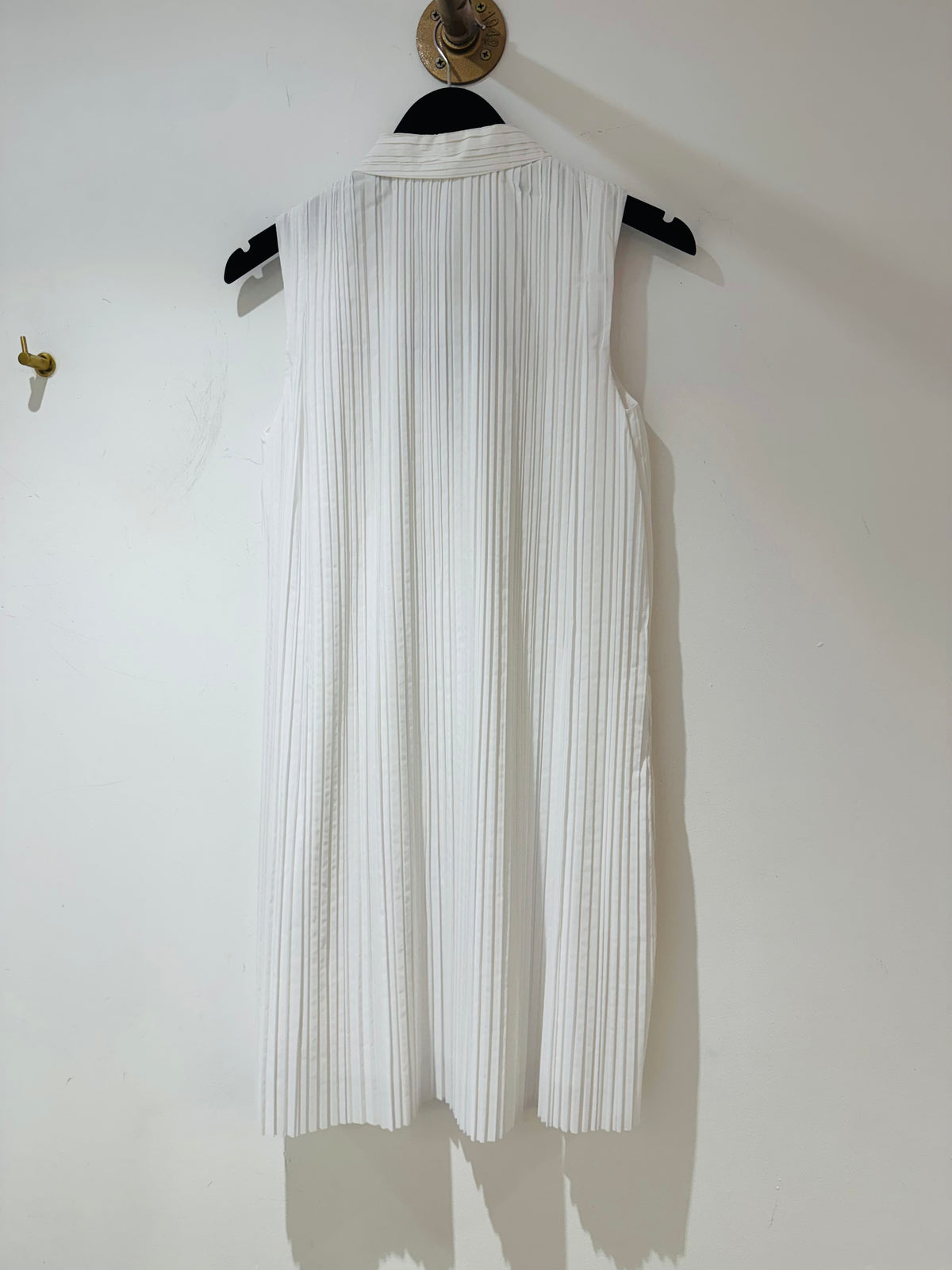 Cos Pleated Sleeveless Dress White Size 6